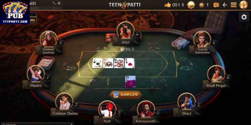 Teen Patti Online Gameplay Interface